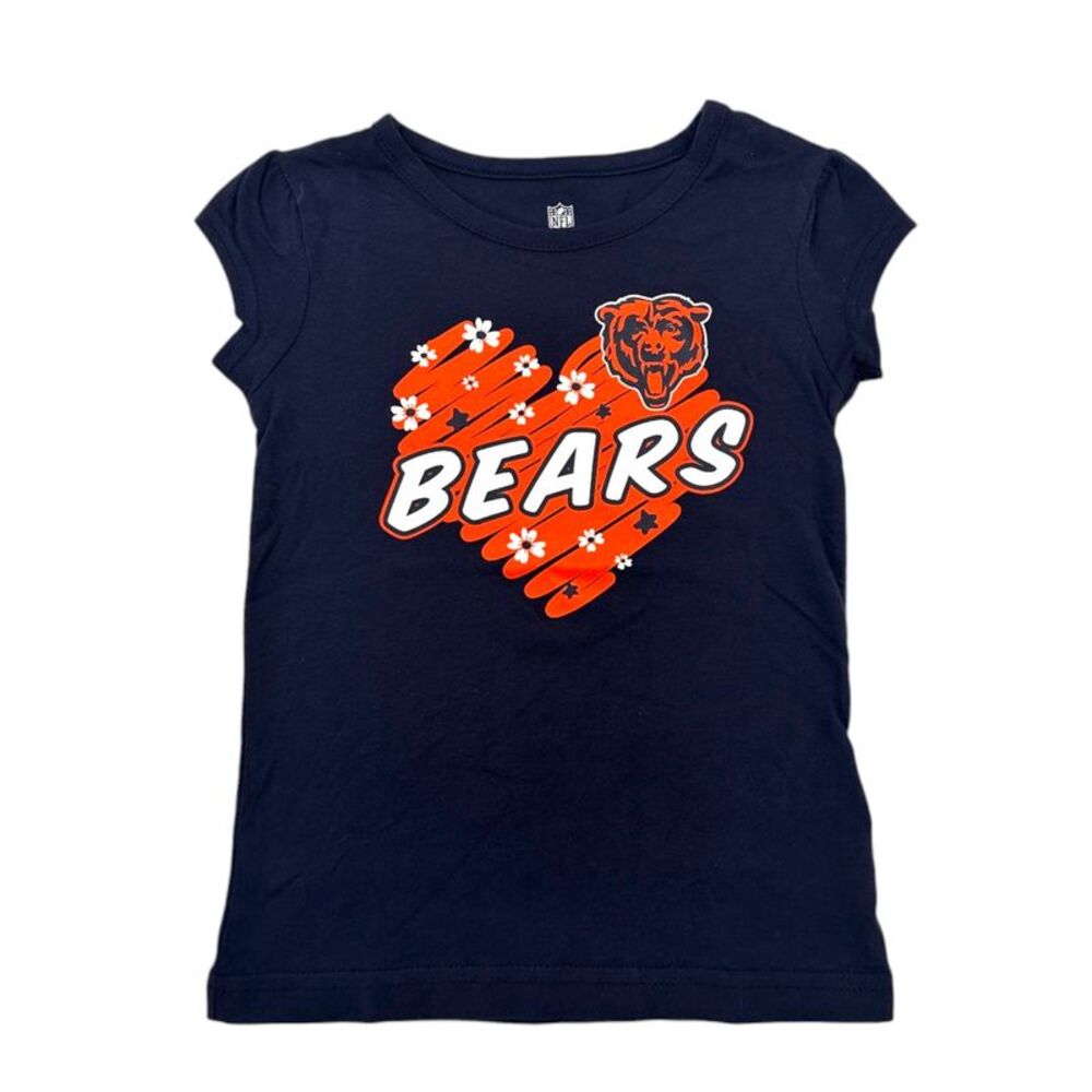 NFL Chicago Bears Toddler Girls Short Sleeve Tee in Blue, 3T